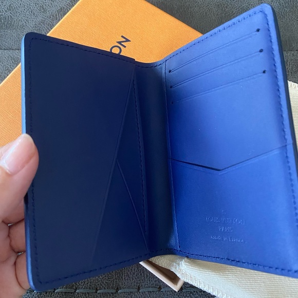 Louis Vuitton Monogram Bleached Blue Bandana Print Card Case Holder Wallet - Picture 3 of 8